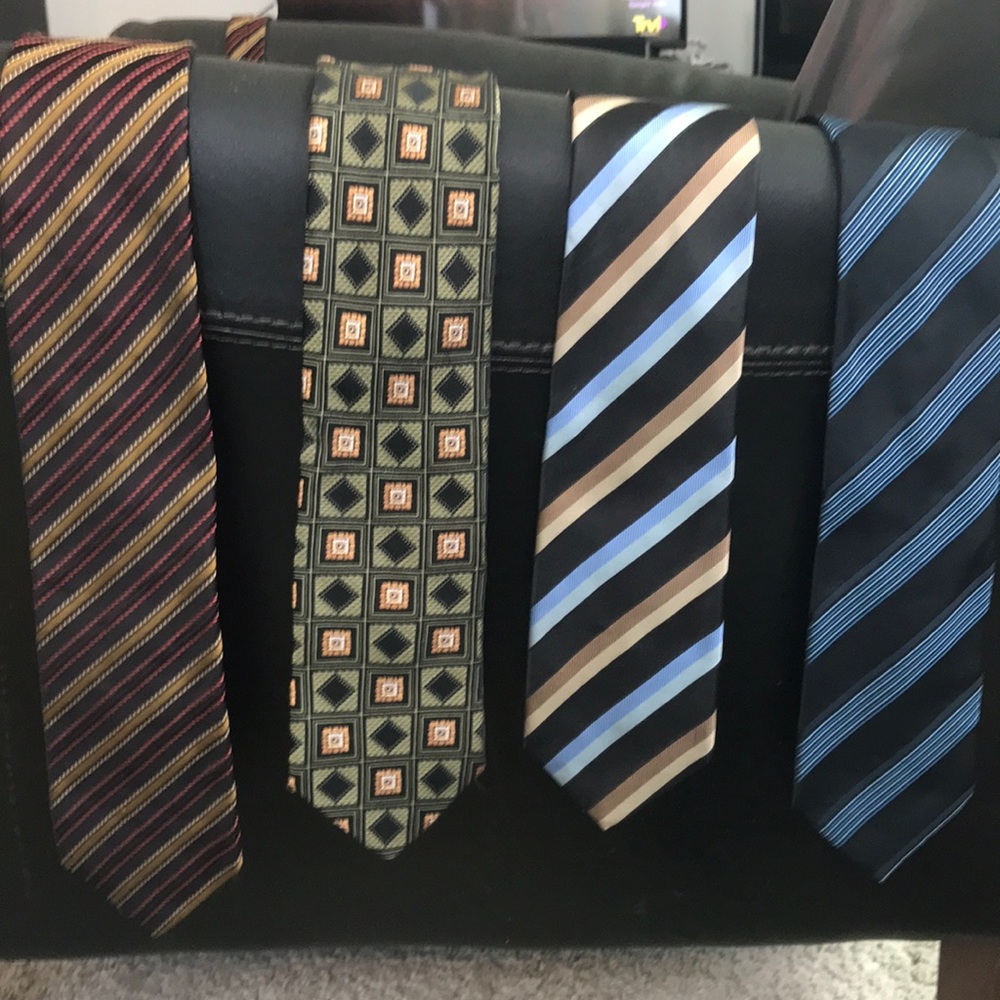 Four silk ties. Excellent quality!
